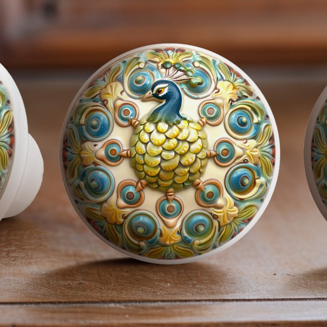 Regal Peacock Elegance Ceramic Knob Drag Knopp (Skapare uppladdad)