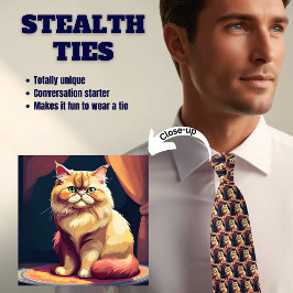 Regal Persian Cat Stealth Tie Slips