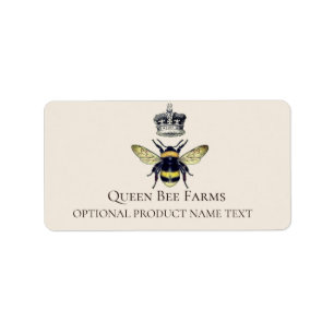 Regal Queen Bee och Krona Adressetikett
