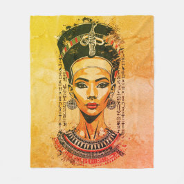 Regal Queen of Egypten - Modern Neo-Pharaoh Art Fleecefilt