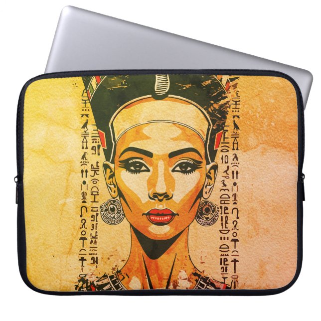 Regal Queen of Egypten - Modern Neo-Pharaoh Art Laptop Fodral (Framsidan)