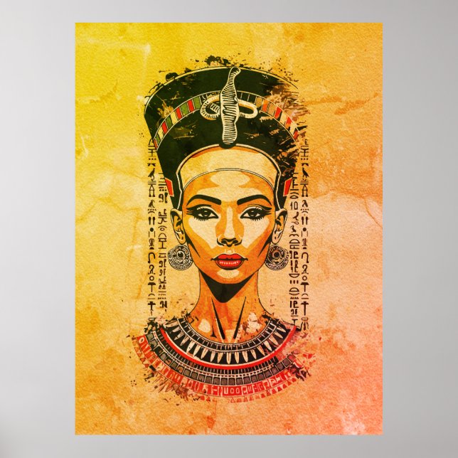 Regal Queen of Egypten - Modern Neo-Pharaoh Art Poster (Framsidan)