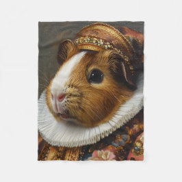 Regal Renaissance Guinea Gris Porträtt Fleecefilt