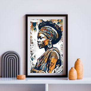 Regal Resolve - Afrocentric fold Porträtt I Poster