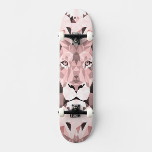 Regal Ro Geometric Lejon Head Mini Skateboard Bräda 18,5 Cm