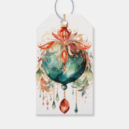 Regal Ruby och Verdant Grönt: Fusion Red & Grönt Presentetikett