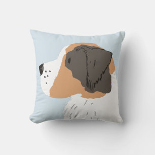 Regal Saint Bernard med anpassade text Throw P Kudde