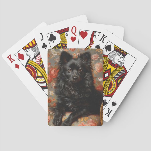 Regal Schipperke Hund Vintage Casinokort (Baksidan)