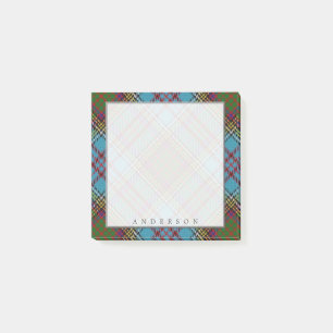 Regal Scottish Klan Andersson Tartan Post-it Block