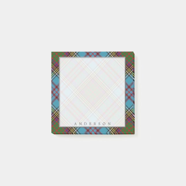 Regal Scottish Klan Andersson Tartan Post-it Block (Framsida)