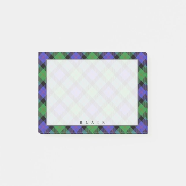 Regal Scottish Klan Blair Tartan Post-it Block (Framsida)