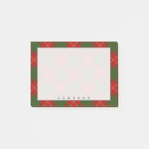 Regal Scottish Klan Cameron Tartan Post-it Block