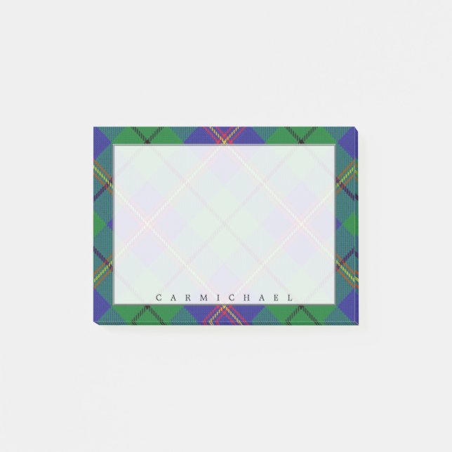 Regal Scottish Klan Carmichael Tartan Post-it Block (Framsida)