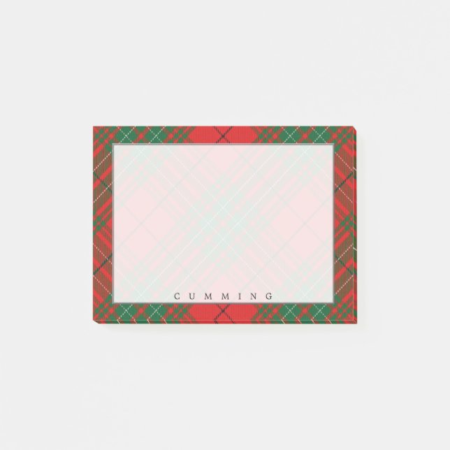 Regal Scottish Klan Cumming Tartan Post-it Block (Framsida)