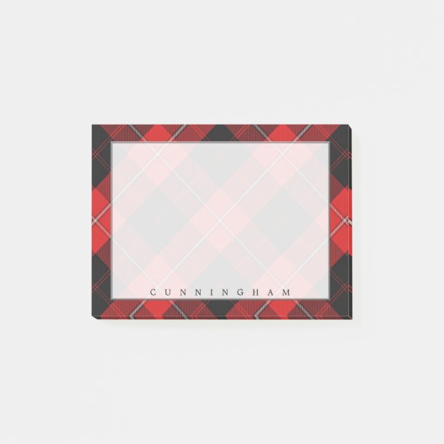 Regal Scottish Klan Cunningham Tartan Post-it Block (Framsida)