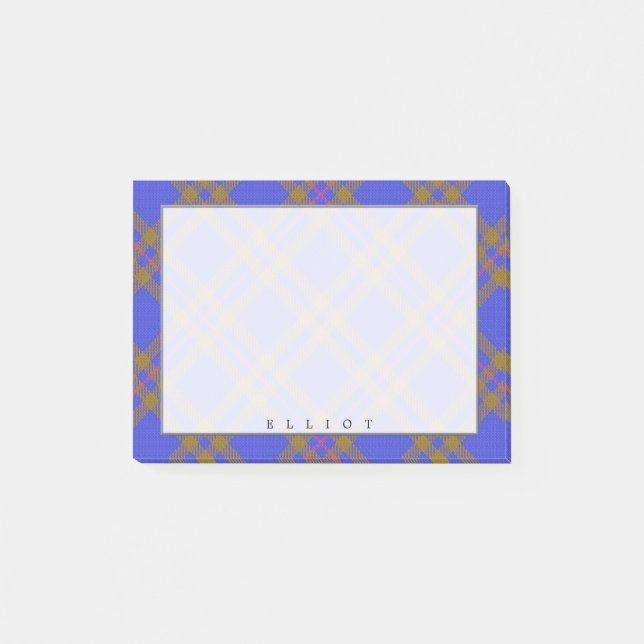 Regal Scottish Klan Elliot Tartan Post-it Block (Framsida)