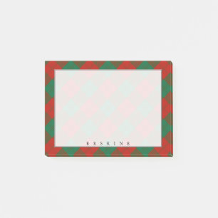 Regal Scottish Klan Erskine Tartan Post-it Block