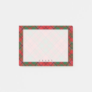 Regal Scottish Klan Grant Tartan Post-it Block
