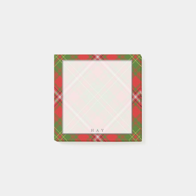 Regal Scottish Klan Hay Tartan Post-it Block (Framsida)