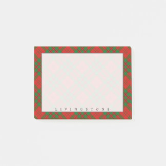 Regal Scottish Klan Livingstone Tartan Post-it Block