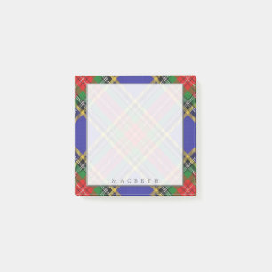 Regal Scottish Klan MacBeth Tartan Post-it Block