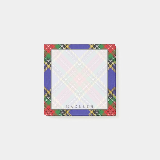 Regal Scottish Klan MacBeth Tartan Post-it Block (Framsida)