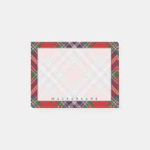 Regal Scottish Klan MacFarlane Tartan Post-it Block