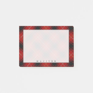 Regal Scottish Klan MacIver Tartan Post-it Block