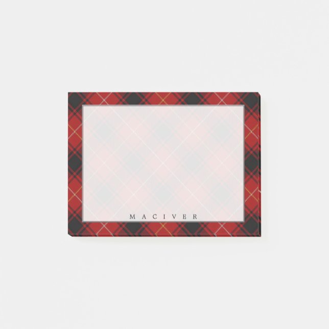 Regal Scottish Klan MacIver Tartan Post-it Block (Framsida)