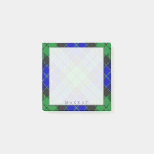 Regal Scottish Klan MacKay Tartan Post-it Block