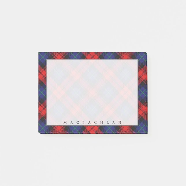 Regal Scottish Klan MacLachlan Tartan Post-it Block (Framsida)