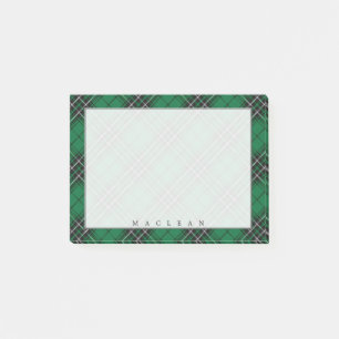 Regal Scottish Klan MacLean Hunting Tartan Post-it Block