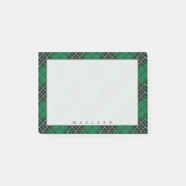 Regal Scottish Klan MacLean Hunting Tartan Post-it Block (Framsida)