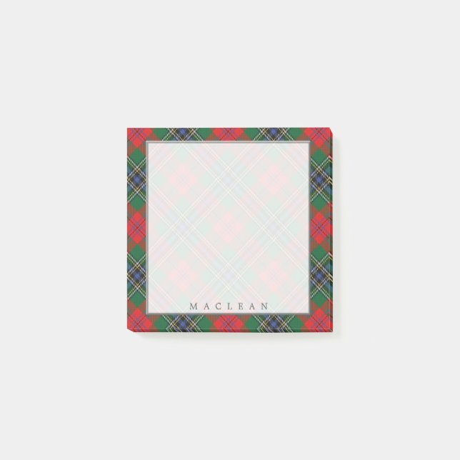 Regal Scottish Klan MacLean Tartan Post-it Block (Framsida)