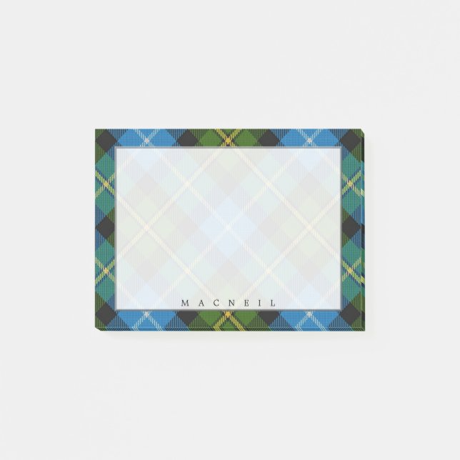 Regal Scottish Klan MacNeil Tartan Post-it Block (Framsida)