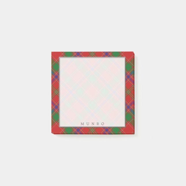 Regal Scottish Klan Munro Tartan Post-it Block (Framsida)
