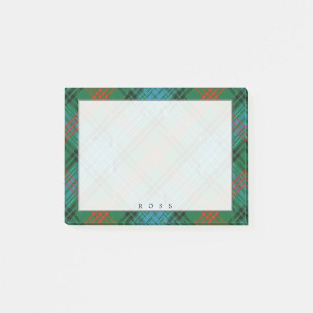 Regal Scottish Klan Ross Tartan Post-it Block (Framsida)