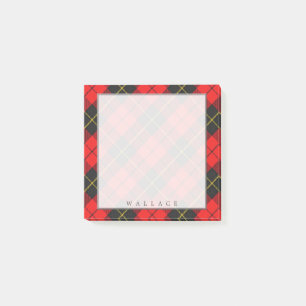 Regal Scottish Klan Wallace Tartan Post-it Block