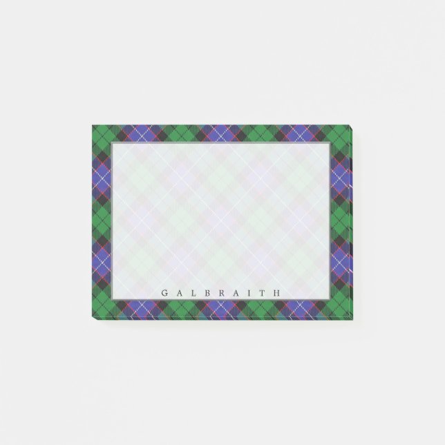 Regal skotsk klanGalbraith Tartan Post-it Block (Framsida)