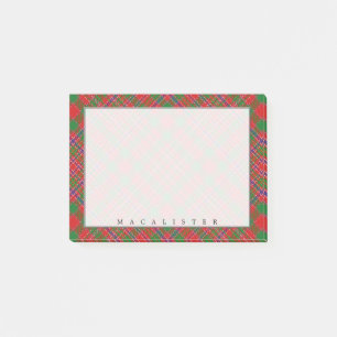 Regal skotsk klanMacAlister Tartan Post-it Block