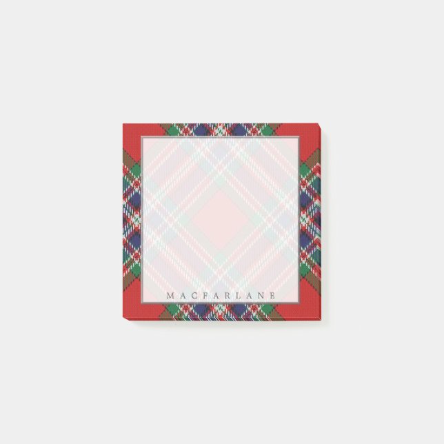 Regal skotsk klanMacFarlane Tartan Post-it Block (Framsida)