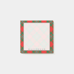 Regal skotsk klanMacGregor Gregor Tartan Post-it Block