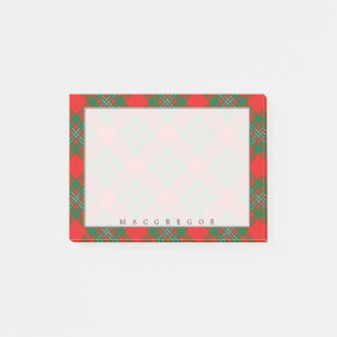 Regal skotsk klanMacGregor Gregor Tartan Post-it Block