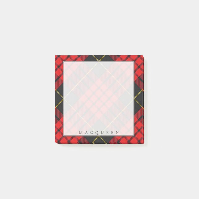 Regal skotsk klanMacQueen Tartan Post-it Block (Framsida)