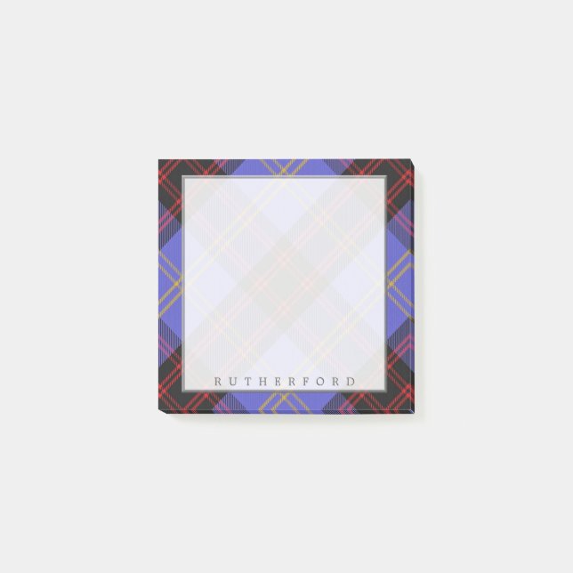 Regal skotsk klanRutherfordTartan Post-it Block (Framsida)