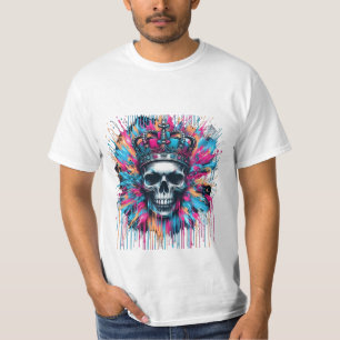 "Regal Skull: Urban Graffiti Street Art T-Shirt" T Shirt