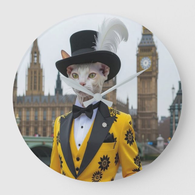 Regal Sphynx i sitt kostym i parlamentet Stor Klocka (Framsida)