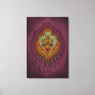 Regal Spirit Lejon Ornate Tribal Mandala Roar Canvastryck