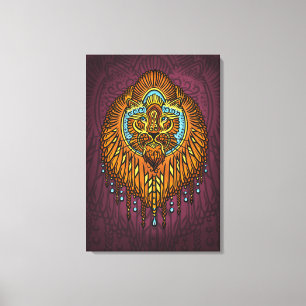Regal Spirit Lejon Ornate Tribal Mandala Roar Canvastryck