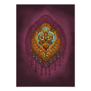 Regal Spirit Lejon Ornate Tribal Mandala Roar Fototryck